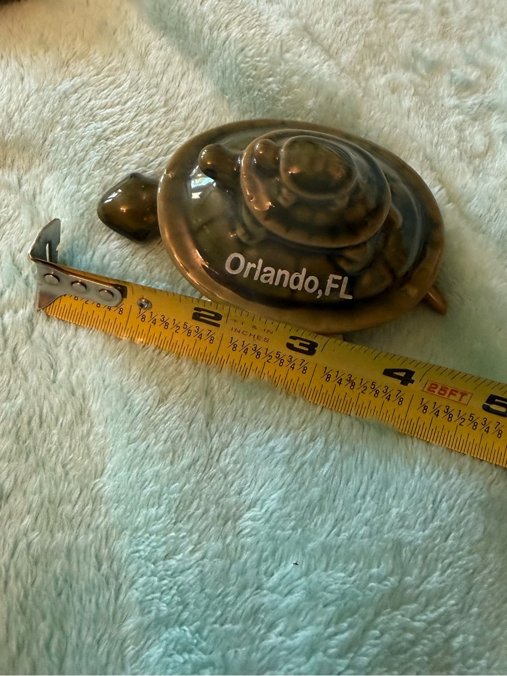 Orlando Ceramic Turtle Trinket Box - Olive Green - Picture 3 of 5